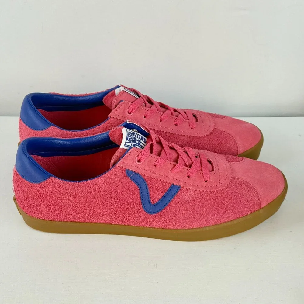 Men's Size 13 - VANS Low Suede PopCush Bambino Honeysuckle/Blue Sneaker